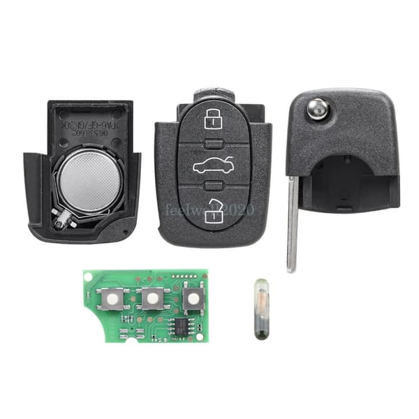 For Audi A6 TT 2003 - 2006 433MHz 4D0837231K 3 Buttons Flip Remote Key Fob Blade