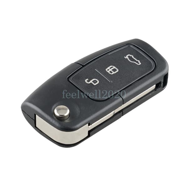 Flip Key Fob Case Blade Replacement 3 Button For Ford Focus Fiesta Mondeo Kuga