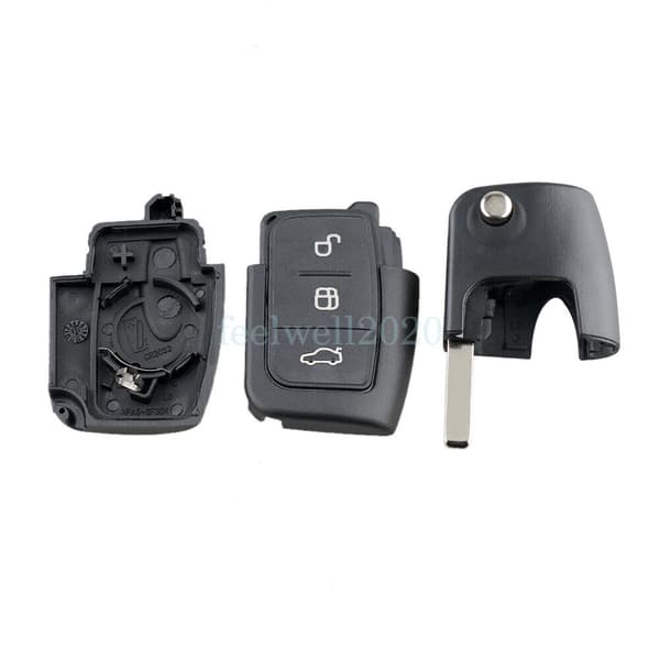 Flip Key Fob Case Blade Replacement 3 Button For Ford Focus Fiesta Mondeo Kuga
