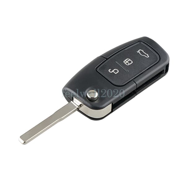 Flip Key Fob Case Blade Replacement 3 Button For Ford Focus Fiesta Mondeo Kuga