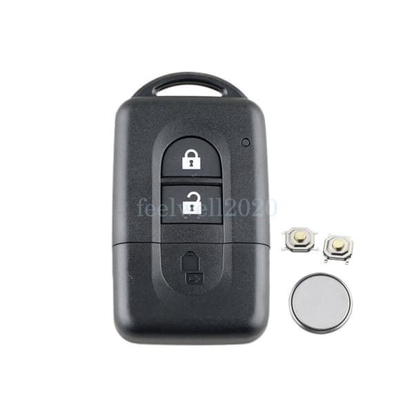 Car Key Fob Case Battery For Nissan Micra Navara X-Trail Qashqai Pathfinder Duke