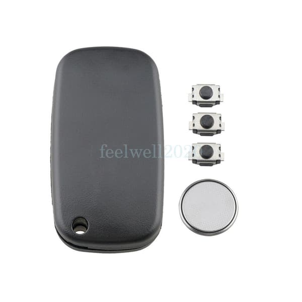 3 Button Car Key Fob Case + Battery For Renault Clio Modus Twingo Megane Kangoo