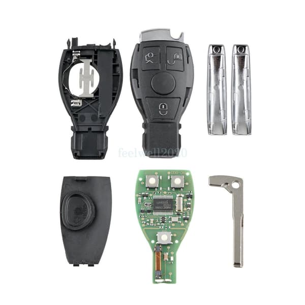 Smart Remote Key Fob 3 Button 433MHz For Mercedes-Benz 2000+ BGA NEC Chip Blade