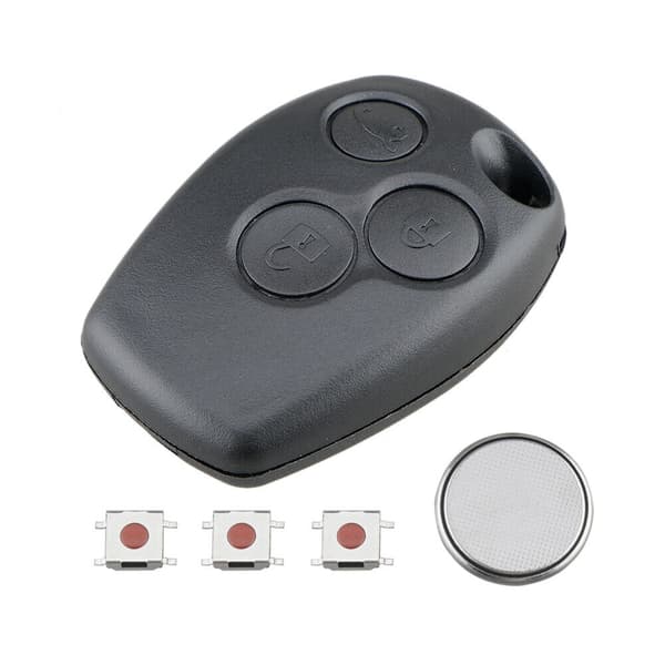 Key Fob Case 3 Button For For Renault Clio Modus Twingo Vivaro Movano + Battery