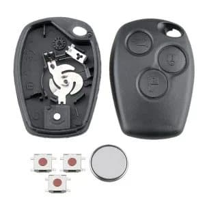 Key Fob Case 3 Button For For Renault Clio Modus Twingo Vivaro Movano + Battery