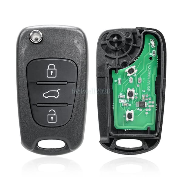 Replacement Car Remote Flip Key Fob 3 Buttons For Hyundai I20 I30 IX35 Veloster