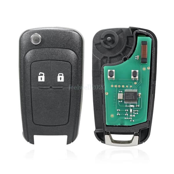 For Opel Vauxhall Corsa D Meriva B 2 Button 433Mhz Remote Key Fob PCF7941 Chip