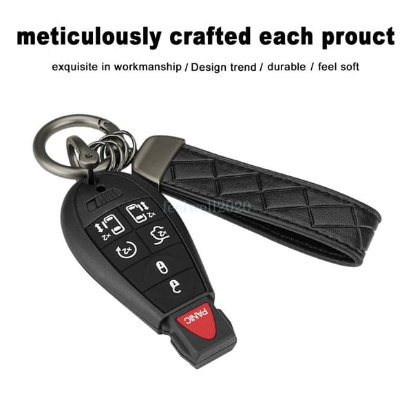 Fashion Wrist Strap Belt Keyring Leather Car Key Fob Keys Chain Hook Loop Craft