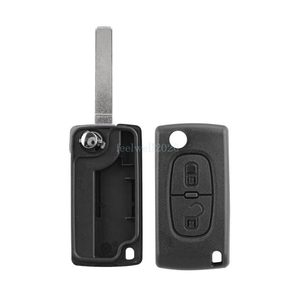 2 Button Flip Key Fob Case For Peugeot 207 307 308 3008 5008 Expert - CE0523 VA2