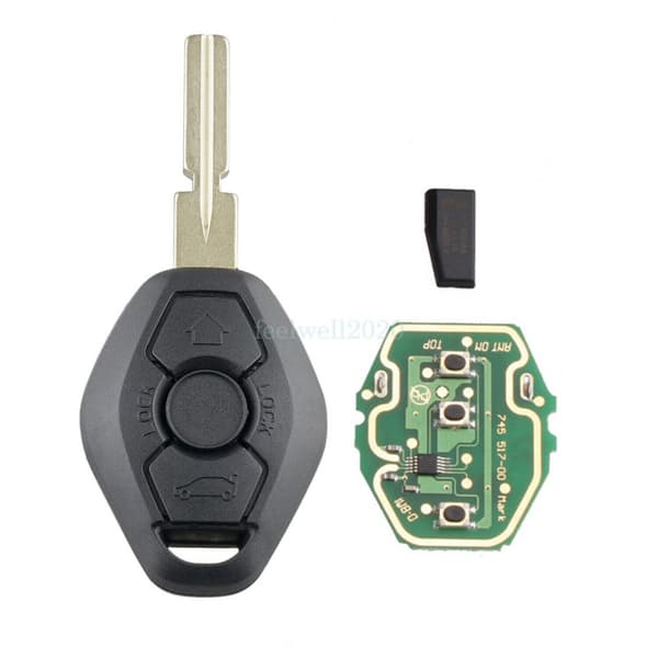 For BMW E46 E39 E38 X3 X5 Z3 M3 M5 3 Button Remote Key Fob PCF7935 Chip 433MHz