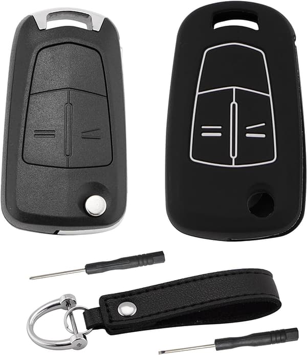For Vauxhall Opel Corsa D Astra H Zafira Remote Key Fob Case + Silicone Cover