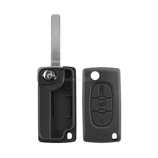3 Button Flip Key Fob Case Shell CE0523 For Peugeot 407 308 307 207 CC SW 607