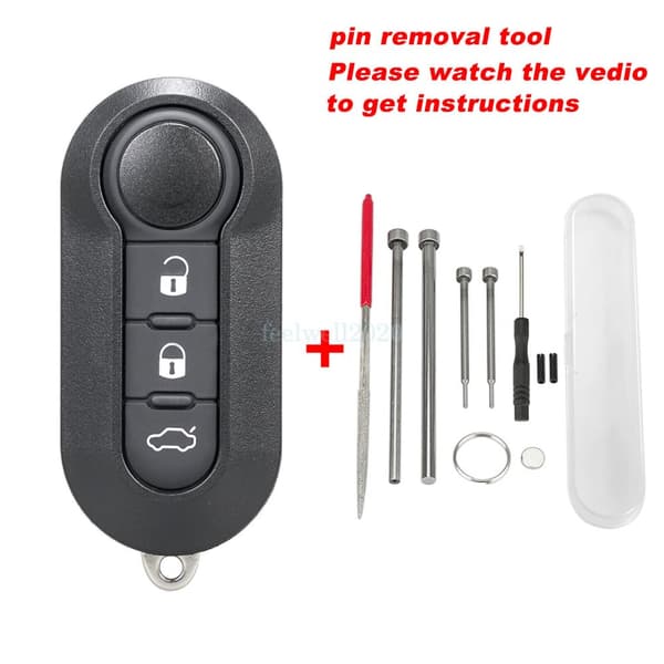 For Fiat Ducato Doblo 500 Punto Bravo Panda Flip Key Fob Case Pin Removal Tools