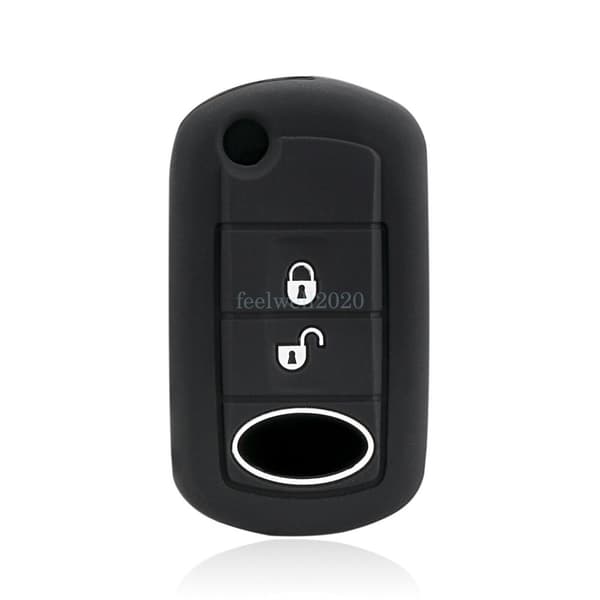 Flip Key Fob Shell + Silicone Cover For Land Rover LR3 2005 2006 2007 2008 2009