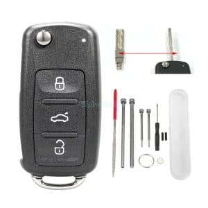 3B Flip Key Fob Case For VW Golf Transporter Beetle Jetta Polo Pin Removal Tool