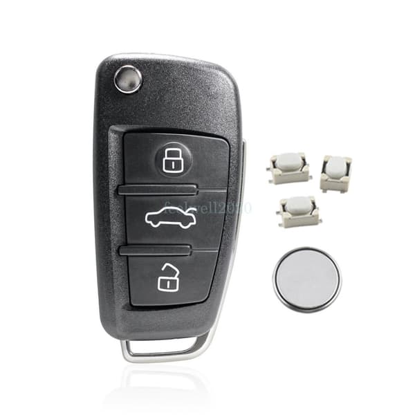 3Button Remote Flip Key Fob Case Shell For Audi A3 2008 2009 2010 2011 2012 2013
