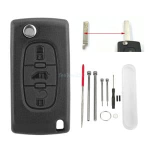 Car Flip Key Fob Case HU83 for Citroen Berlingo Peugeot Partner Fiat Scudo Van