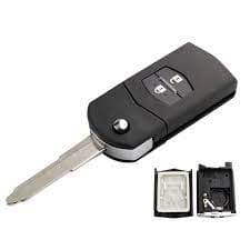 3 Button Flip Remote Key Fob Case Shell For Mazda 2 3 5 6 RX-8 MX-5 + Battery