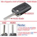 Miniatyrbilde 3 av 7: 2Button Key Fob Case HU83 For Citroen C2 C8 C3 Picasso Dispatch Pin Removal Tool