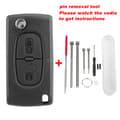 Miniatyrbilde 4 av 7: 2Button Key Fob Case HU83 For Citroen C2 C8 C3 Picasso Dispatch Pin Removal Tool