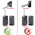 Pikkukuva 2 / 7: 2 Button Flip Remote Key Fob Case HU83 for Citroen C2 C3 Picasso C4 C8 CE0523