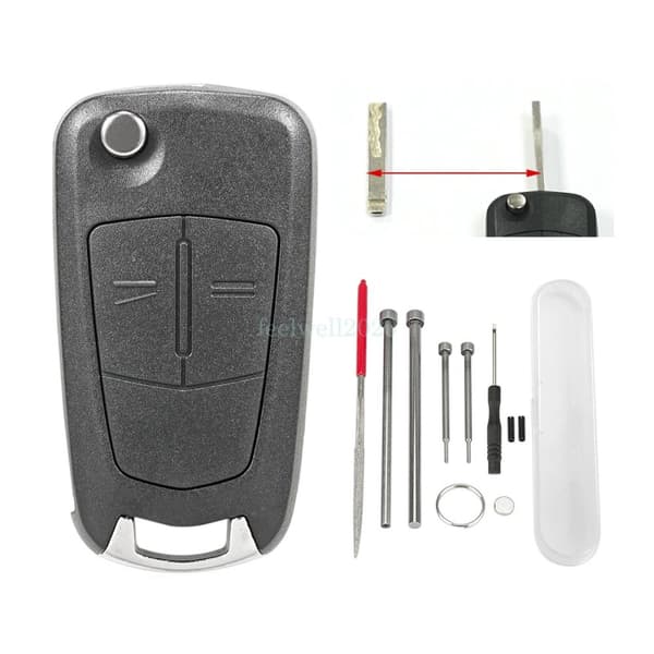 2 Button Car Key Case Tool Set For Vauxhall Opel Corsa Astra Zafira Remote Fob