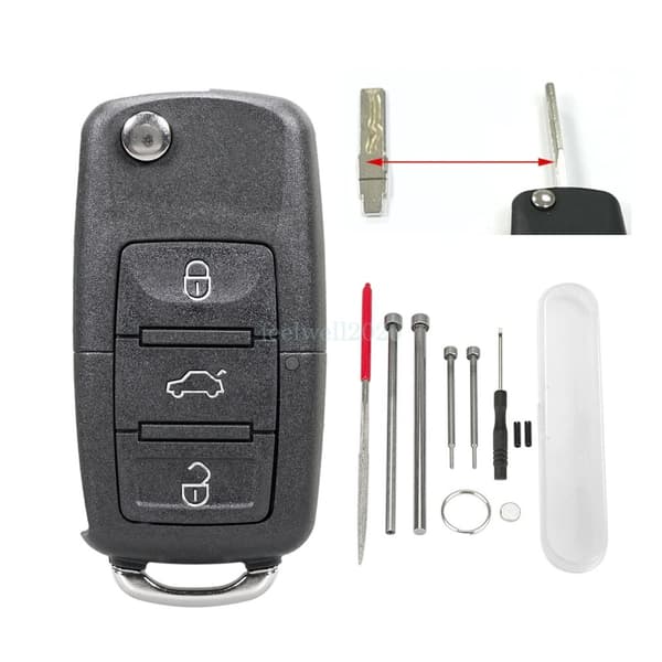 For VW Volkswagen Golf MK5 Polo Beetle Caddy Flip Key Fob Case Repair Set Tool