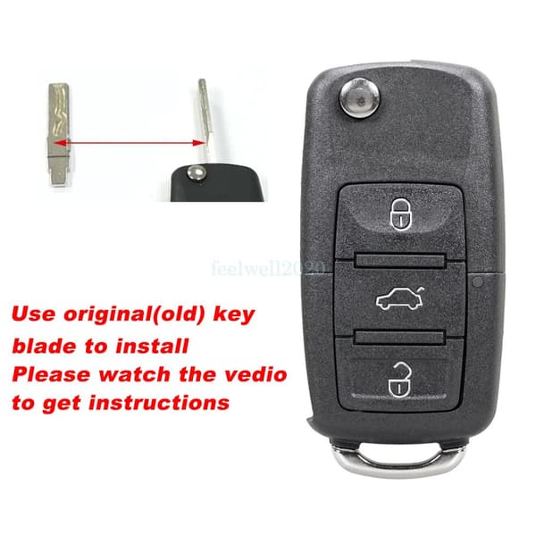 For VW Volkswagen Golf MK5 Polo Beetle Caddy Flip Key Fob Case Repair Set Tool