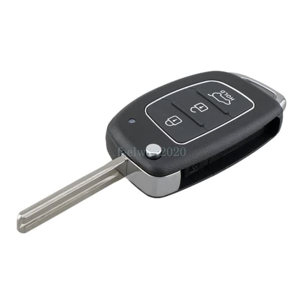 3 Button Flip Key Fob Shell Case For Hyundai I10 I20 I40 IX35 Santa Fe Set Tool