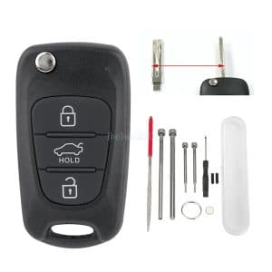 3 Button Remote Key Case Fob For Hyundai I20 I30 IX35 X35 IX20 Veloster Set Tool