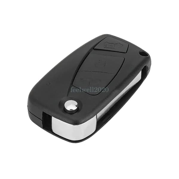 For Fiat Ducato Minibus Panda Punto 3 Button Car Flip Remote Key Fob Case Blade