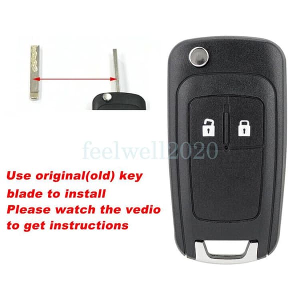 2Button Flip Key Fob Case For Opel Vauxhall Astra Corsa Insignia Zafira w/ Tools