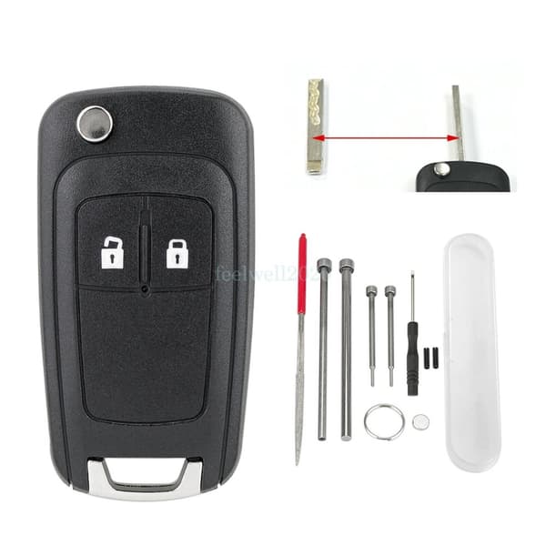 2Button Flip Key Fob Case For Opel Vauxhall Astra Corsa Insignia Zafira w/ Tools