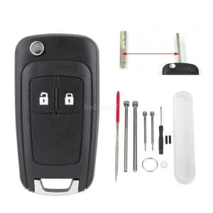 2Button Flip Key Fob Case For Opel Vauxhall Astra Corsa Insignia Zafira w/ Tools