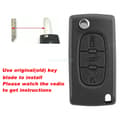 Miniatyrbild 3 av 5: 3 Button Flip Key Fob Case For Citroen Berlingo Dispatch van C4 GRAND PICASSO