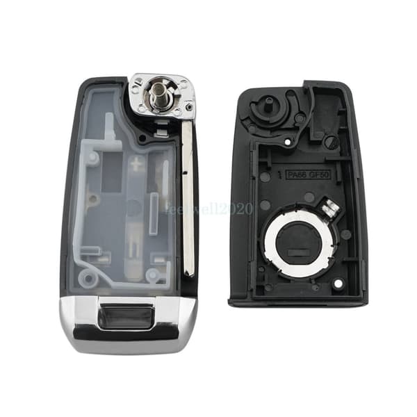 3 Buttons Flip Key Fob Case Replacement For VW GOLF MK5 PASSAT BEETLE POLO CADDY