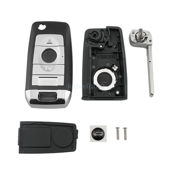3 Buttons Flip Key Fob Case Replacement For VW GOLF MK5 PASSAT BEETLE POLO CADDY
