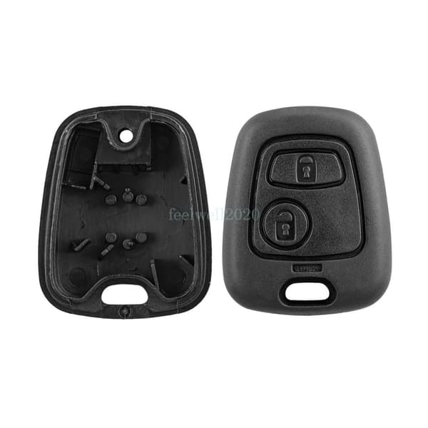 2 Button Remote Key Fob Case Cover + Battery For Peugeot 107 207 307 406 408 607