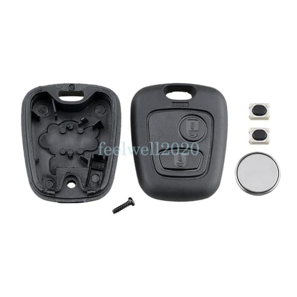 For Citroen C1 C2 C3 C4 C5 2 Button Car Remote Key Fob Case Battery Replacement