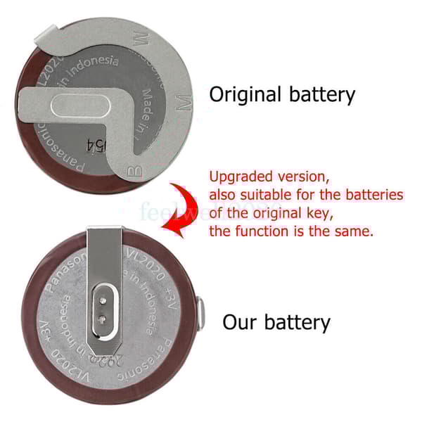 Rechargeable VL2020 Battery 3V For Ford Transit Connect Mk8 2014 - 2020 Key Fob