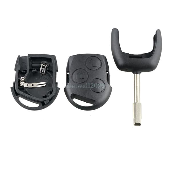 For Ford Fiesta Focus Fusion Transit MK6 Kuga 3 Button Car Key Fob Case + Blade