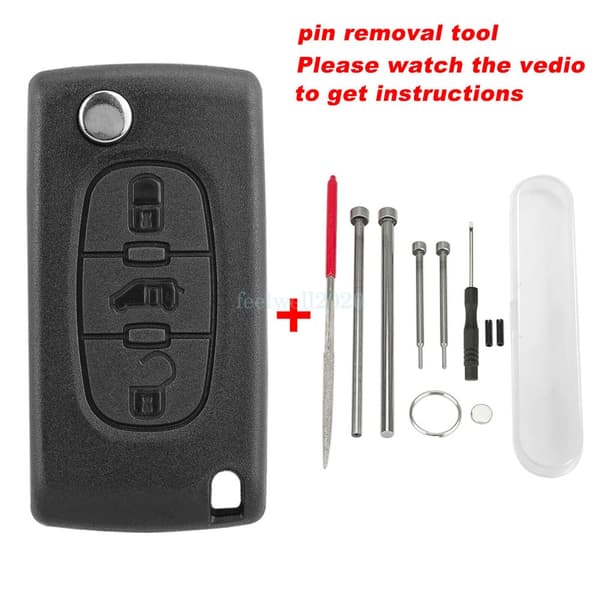 For Peugeot Expert Citroen Dispatch Van 3 Button Flip Key Fob Case Shell HU83