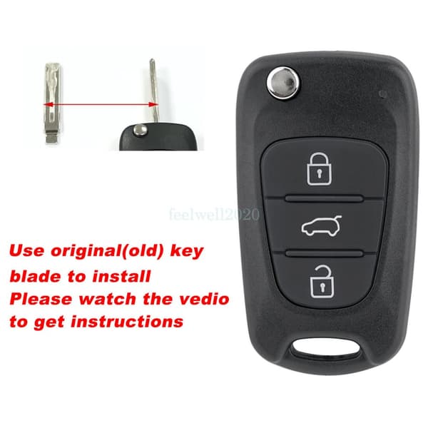 For Kia Sportage Sorento Ceed Pro Rio Soul Venga 3 Button Key Fob Case Set Tool