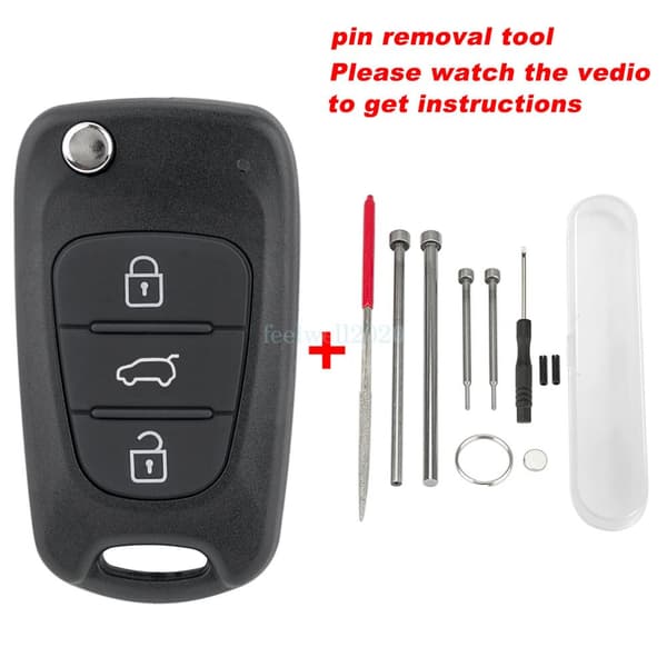 For Kia Sportage Sorento Ceed Pro Rio Soul Venga 3 Button Key Fob Case Set Tool