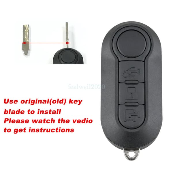 3 Button Flip Key Fob Case For Iveco Daily Fiat Ducato Peugeot Boxer 2008 - 2016