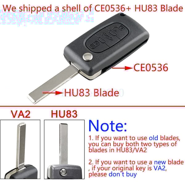 For Peugeot 407 307 CC 308 SW 207 3 Button Car Flip Key Fob Case Shell Set Tool
