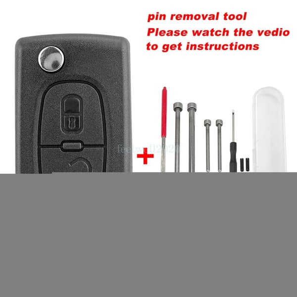2Button Flip Key Case Set Tool For Citroen C2 C3 Picasso Berlingo DS3 Remote Fob