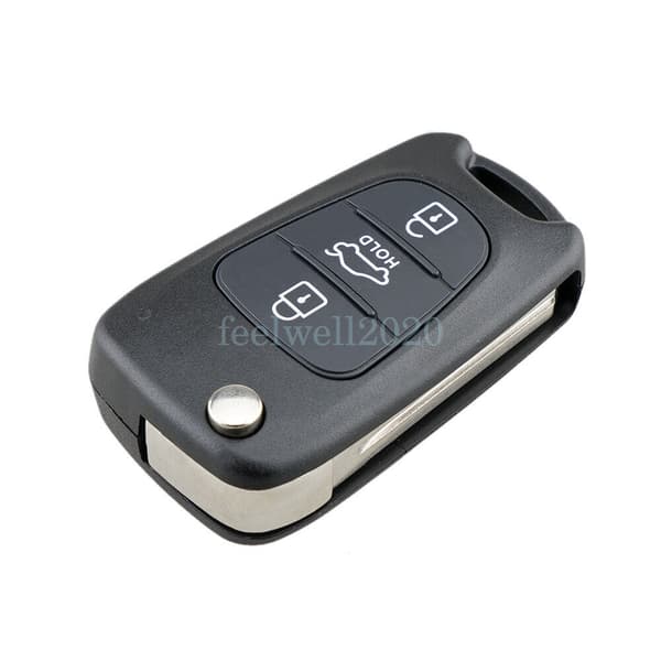 3 Button Flip Key Fob Case For KIA Rondo Sportage Soul Ceed Picanto Hyundai I30