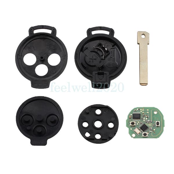 UK Replacement Remote Key Fob 434MHz Chip For Benz Smart Fortwo 451 2007-2013 *
