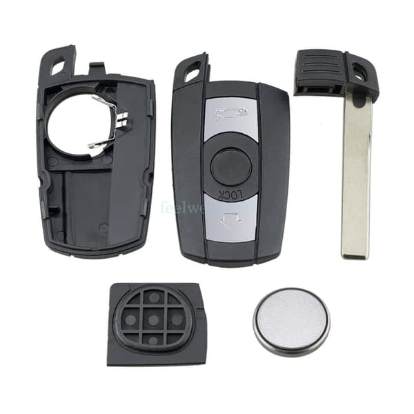 Car Key Fob Case + Battery For BMW 1 Series E81 E82 E87 E88 2010 2011 2012 2013